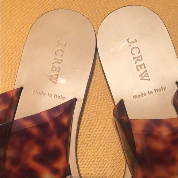 J. Crew Bali Tortoise Slides Sandals Size 8 - Picture 7 of 10